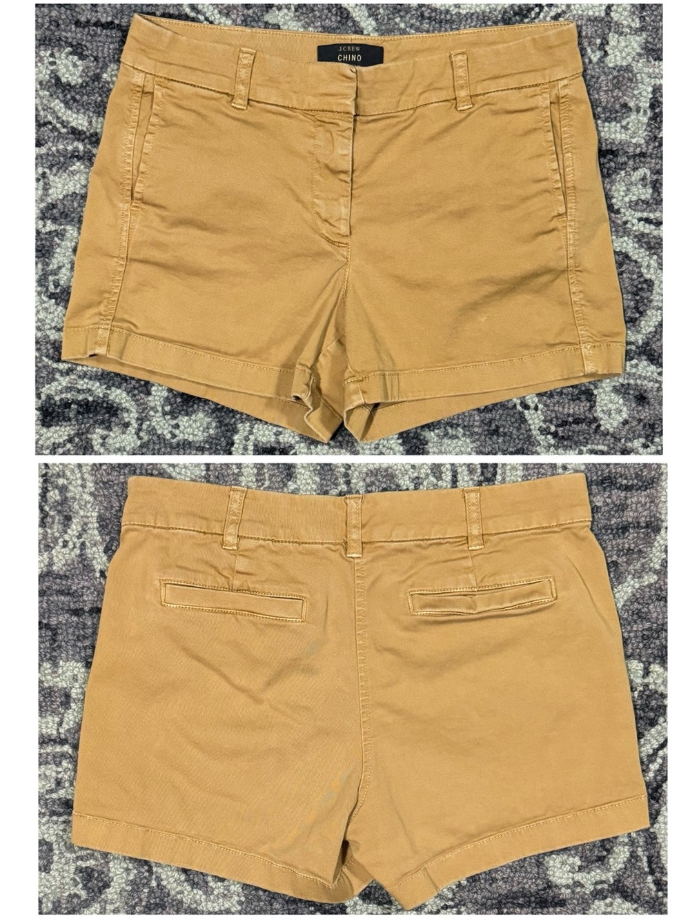 J. Crew Women's Classic Chino Khaki Mid Rise Shorts! Size 4.